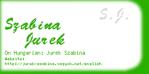 szabina jurek business card